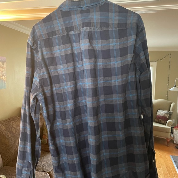 Black Plaid Button-Down Long-Sleeve - Picture 2 of 3